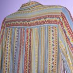 Anthropologie Button Up Top Women Size 6 Wool Western Aztec Boho Embroidered Photo 6
