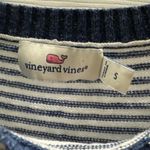 Vineyard Vines  Womens Sweater Size‎ S Navy Blue White Relaxed Cotton Photo 7
