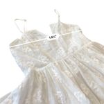KLESIS White CHARLOTTE Floral Lace mini notched v neck Dress NEW Size SMALL Photo 7