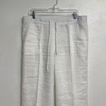 Michael Stars  White Linen Drawstring Pants Sz M Photo 2