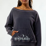 PacSun BUSCH LIGHT 89 Off-The-Shoulder Sweatshirt Women’s Medium NWT Photo 0