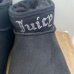 Juicy Couture  Black Faux Fur Lining Suede Embroidered Jewels Booties/Kerri 10 Photo 8