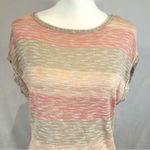 Coral pastel colors light knit top size large Orange Photo 2