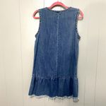 Aerie  Blue Chambray Lace-up Rope Ruffle Raw Hem Sleeveless Nautical Mini Dress S Photo 7