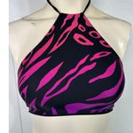 The Attico Animal Print Halter Bikini Top Photo 3