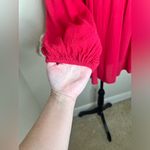 Maeve NTM: by Anthropologie Red Boho Flowy Tunic Blouse Long Sleeve V-Neck Photo 7