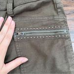 Joie  • Hazina Studded Skinny Jeans pants ankle crop zipper Fatigue army green Photo 6
