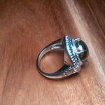 Matrix Silver Shungite Stainless Steel Ring (Size 8) Photo 3