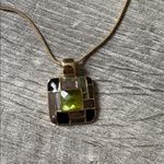 kim rogers  retro pendent gem stone square necklace Photo 1