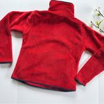 NHL Blackhawks Red Half Zip Sweatshirt Women Small Photo 1