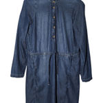 Lucky Brand  Denim Shirt Dress Womens Small Tunic Western Coastal Cowgirl Photo 0