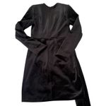 ASOS LUXE Black Velvet Bow Detailed Draped Long Sleeve Mini Dress Size 4 EUC Photo 9