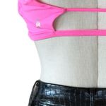 Free People NWOT MOVEMENT RUCHED NEON PINK CROP TOP LARGE Photo 4