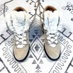 Sam Edelman Darrah 2 Faux Fur Trim Lace Up Suede Boot in Sand Size 7.5 Photo 6