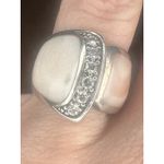 Sterling silver Mother of Pearl inlay ring signed CFJ Size 8 Photo 1