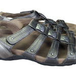 Taos Cleopatra Pewter Silver Studded Leather Gladiator Sandals US 8 EUR 39 Photo 0