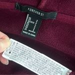 Forever 21  Burgundy Cropped Full Zip Hoodie in Size S Photo 3