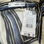 Mango  Ivanka Block Stripe Satin Shirt Size 12 NWT Photo 6