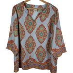 Cynthia Rowley Cynthia‎ Rowley Paisley Tunic Top Size 2X Multicolor V-Neck Boho Lightweight Photo 0
