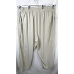 Woman Within Plus Size 28W Pants Beige Linen Pull On Elastic Capsule Solid 324 Photo 1