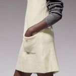 ZARA Sweater Dress Womens Size Medium Ivory Alpaca Wool Blend Cream Knit Photo 7