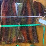 Erin London  NWT cardigan sweater womens medium Brown black Orange olive green Photo 3