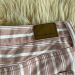 American Eagle  pink and white stripe denim shorts Photo 5