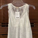 Anthropologie NWT $68  x Bordeaux Grey Lace Slip Knee Length V-Neck Dress S Photo 3