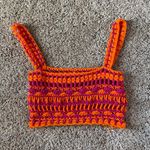 Hand Made Crochet Top Pink Size M Photo 0