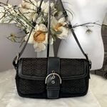 Coach Soho Vtg Y2k Signature Jacquard /Leather Shoulder Bag and Wallet Photo 1