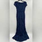 Mac Duggal  67711 Floral Applique Boat Neck Long Maxi Gown Photo 5