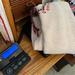 Fashion Bug Vintage  Wool Blend Sweater Women’s XL Tie Neck Boho Beige Photo 8