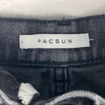 PacSun  Black Wash High Rise Straight Ripped Distressed Frayed Hem Jeans, Size 24 Photo 2