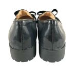 Womens Slip On Loafers Rockabilly Retro Faux Leather Bow Black 38 US Size 7 Photo 2