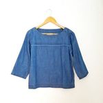 Madewell  Denim Herald Tee Top‎ Blue Womens Size XS Photo 2