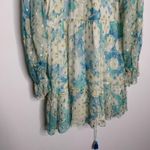 Hemant & Nandita Turquoise Blush Metallica Georgette Mini Dress Medium Blue Photo 12