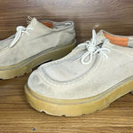 Mudd Vintage Y2k  Sara chunky Suede Platform Lug Shoes grunge beige leather Photo 0