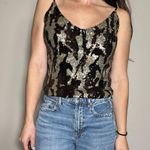 Le Superbe Sparkly Sequin Multi Tank Top Size Medium Black Photo 2