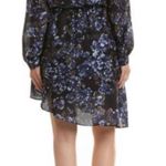 Parker New York Asymmetrical Dress Blue Bonnet Size Small Faux Wrap Ruffle NWT Photo 1