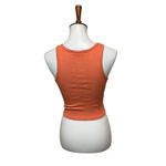The Range  Alloy Rib Knit Scoop Neck Crop Tank Terracotta Orange Size Small Photo 1