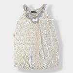 My Pretty Angel Dusty Blue Lace and Floral Silk Blend Mini dress size M Size M Photo 5