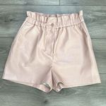 Wilfred By Aritzia Speechless‎ High Waisted Tuscany Rose Vegan Leather Shorts 2 Pink Photo 1