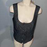 Apt. 9 Y2K woman’s vest  gray blue plaid cropped vest top woman’s size 8 EUC Med Photo 1