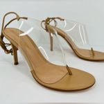 Gianvito Rossi Plexi PVC Leather Thong Heel Wraparound Sandals Size EU 36.5 Photo 11