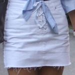 Topshop White Denim Skirt Photo 0