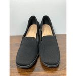 Adrienne Vittadini Women's Square Toe Knitted Black Block Heel Pumps Size 8.5M Photo 2