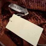 NWT Aya Muse Cyro Jacket Top Full Zip Chenille Fabric in Rust Size XS Brown Photo 9