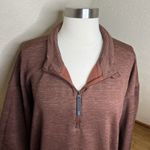 Athleta  Sweatshirt Womens 3X Brown Altitude Polartec Half Zip Athleisure Lined Photo 3