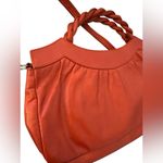 Vintage Red Braided Handle Faux Leather Purse Photo 2