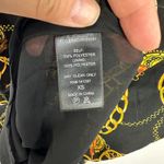 ASTR The Label Dress XS Black Gold Chain Satin Mini Mob Wife Y2K Coquette Noir Photo 4